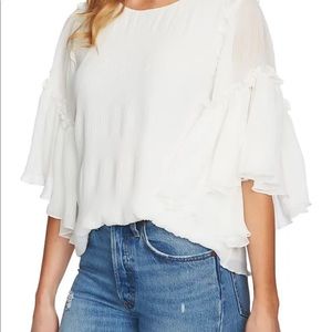 1. State Flounce Ruffle Sleeve Blouse Top XS
